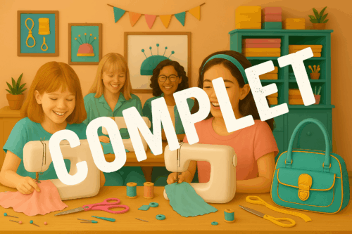7 au 11 juillet de 9h à 12h 🌟🧵 Stage débutant pour tous àpd 8 ans (COMPLET)
